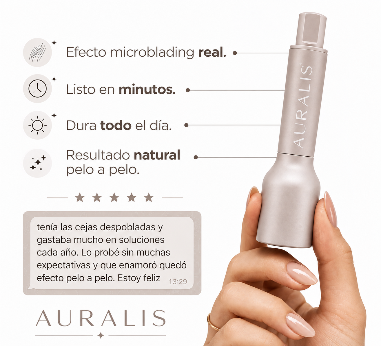 Auralis BrowDefine™ - Pintador efecto pelo a pelo